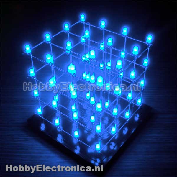 transactie Voorloper Derde 3D led kubus blauw - HobbyElectronica