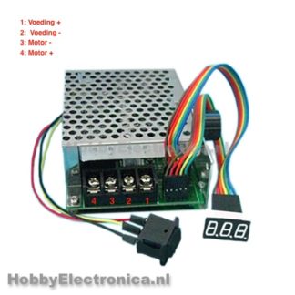 DC 10-50V PWM motor controller met schakelaar