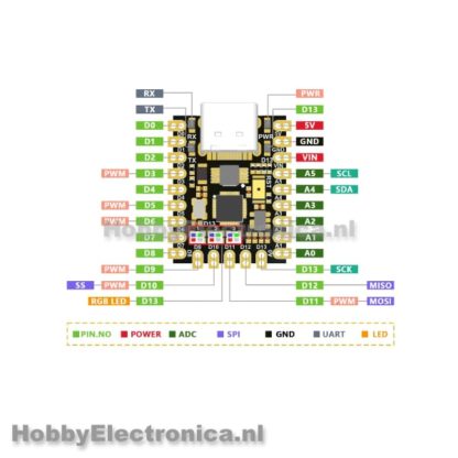 Nano V3 Atmega 328P supermini - Afbeelding 2